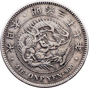 Japan, 1 Yen 37 (1904), Dokuritsu