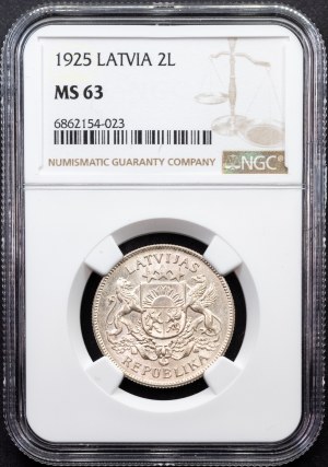 Latvia, 2 Lati 1925, London