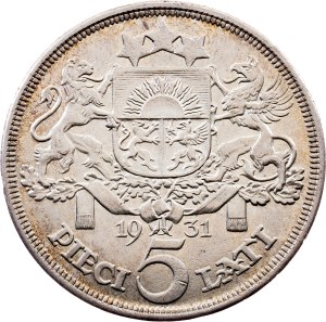 Latvia, 5 Lati 1931, London