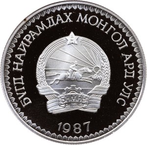 Mongolia, 25 Togrog 1987