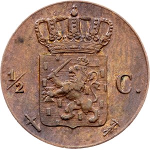 Netherlands, 1/2 Cent 1861, Utrecht