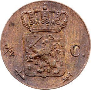 Netherlands, 1/2 Cent 1861, Utrecht