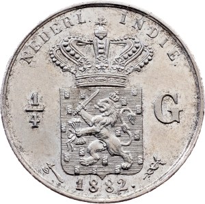 Netherlands East Indies, 1/4 Gulden 1882, Utrecht