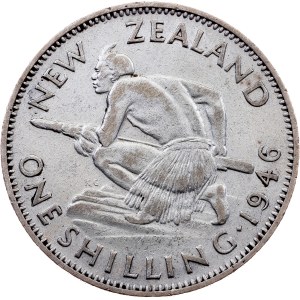 New Zealand, 1 Shilling 1946, London