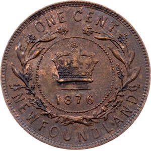 Newfoundland, 1 Cent 1876, Heaton