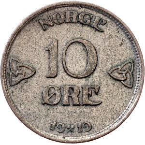 Norway, 10 Ore 1919, Kongsberg