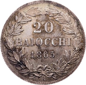 Papal States, 20 Baiocchi 1865, Rome