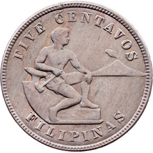 Philippines, 5 Centavos 1918, San Francisco