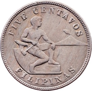 Philippines, 5 Centavos 1918, San Francisco