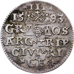 Poland, 3 Groszy / Trojak 1593, Riga