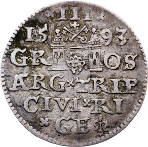 Poland, 3 Groszy / Trojak 1593, Riga
