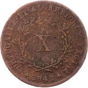 Portugal, 10 Reis 1842, Lisbon