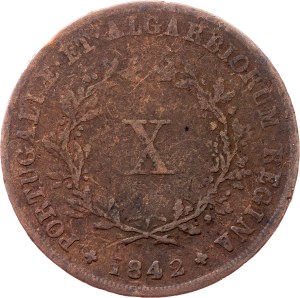 Portugal, 10 Reis 1842, Lisbon