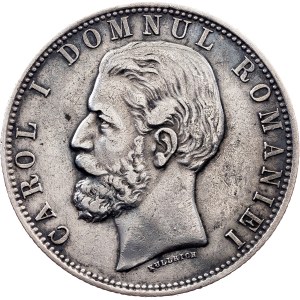 Romania, 5 Lei 1880, B