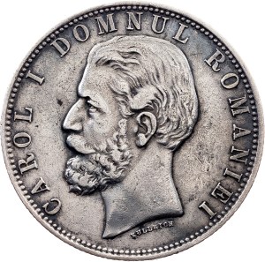 Romania, 5 Lei 1880, B