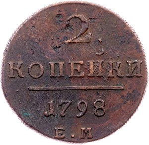 Russia, 2 Kopecks 1798, EM