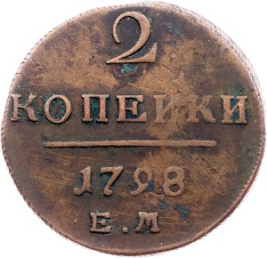 Russia, 2 Kopecks 1798, EM