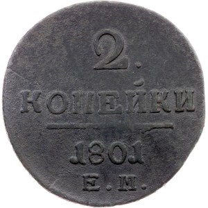 Russia, 2 Kopecks 1801, EM