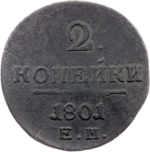 Russia, 2 Kopecks 1801, EM