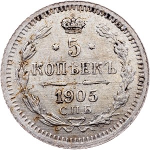 Russia, 5 Kopecks 1905, СПБ-АP