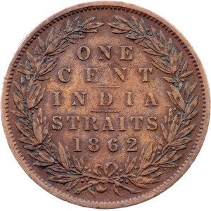 Straits Settlements, 1 Cent 1862, Calcutta