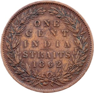 Straits Settlements, 1 Cent 1862, Calcutta
