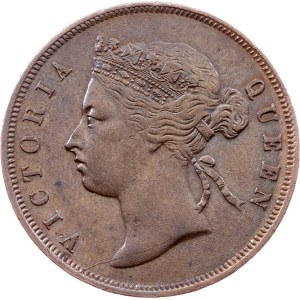 Straits Settlements, 1 Cent 1876, Calcutta