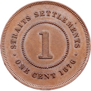 Straits Settlements, 1 Cent 1876, Calcutta
