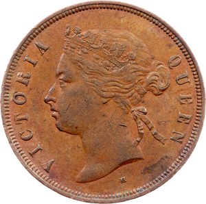 Straits Settlements , 1 Cent 1872, Heaton