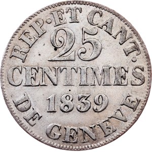 Switzerland, 25 Centimes 1839