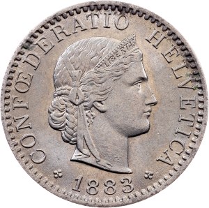 Switzerland, 20 Rappen 1883, Bern