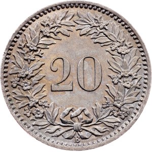 Switzerland, 20 Rappen 1883, Bern