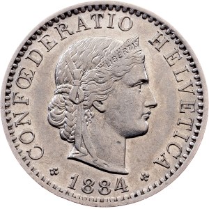 Switzerland, 20 Rappen 1884, Bern