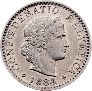 Switzerland, 20 Rappen 1884, Bern