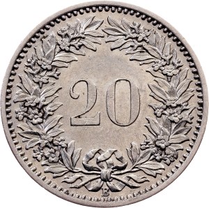 Switzerland, 20 Rappen 1884, Bern