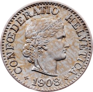 Switzerland, 10 Rappen 1908, Bern