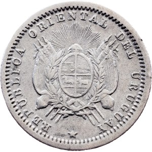 Uruguay, 10 Centesimos 1877, Paris