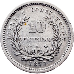 Uruguay, 10 Centesimos 1877, Paris