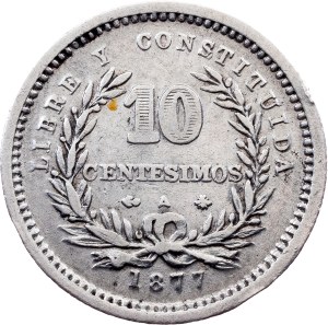 Uruguay, 10 Centesimos 1877, Paris