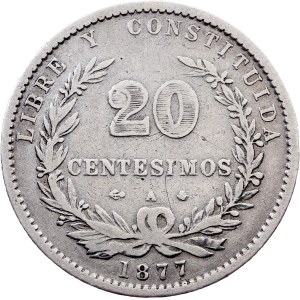 Uruguay, 20 Centesimos 1877, Paris