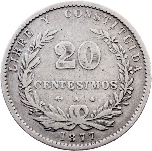 Uruguay, 20 Centesimos 1877, Paris