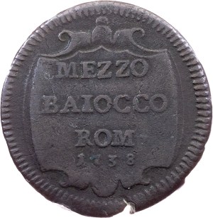 Vatican City, 1/2 Baiocco 1738