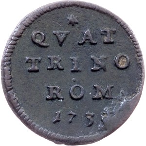 Vatican City, 1 Quattrino 1739, Gubbio