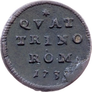 Vatican City, 1 Quattrino 1739, Gubbio