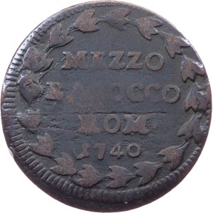 Vatican City, 1/2 Baiocco 1740