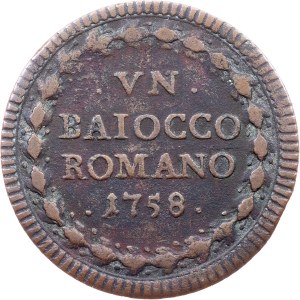 Vatican City, 1 Baiocco 1758