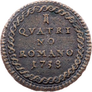 Vatican City, 1 Quattrino 1758
