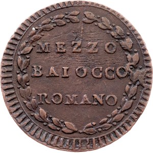 Vatican City, 1/2 Baiocco ND (1789), Rome
