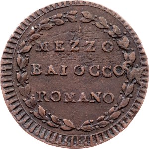 Vatican City, 1/2 Baiocco ND (1789), Rome