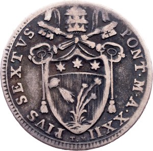 Vatican City, 1 Testone 1796, Rome